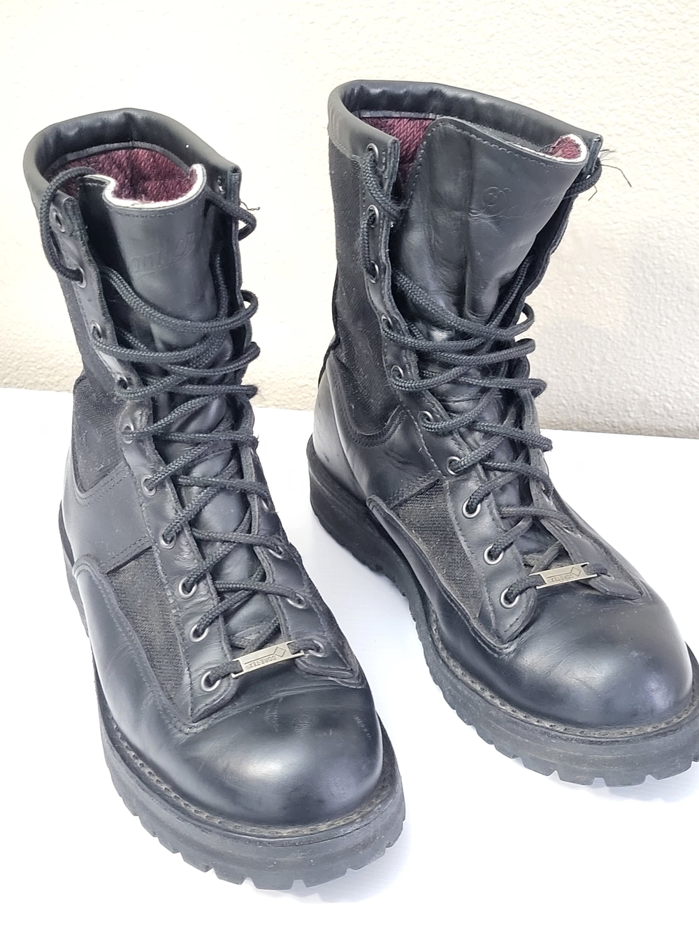 Danner Acadia Men's Black Leather Combat Boots - Sturdy Lace-Up Work Boot Sz 10